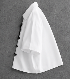เสื้อเชิ้ตแขนสั้นผู้ชายแบบลำลอง ปกคอพับ เสื้อเชิ้ตฤดูร้อน - Product Image 5
