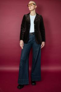 Blazer Clásico Marrón de Terciopelo de Algodón - Product Image 3