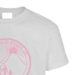 T-shirt blanc à manches courtes et col rond pour adolescent avec motif graphique rose, idéal pour l'école, le quotidien et le streetwear, vêtement confortable - Product Image 5