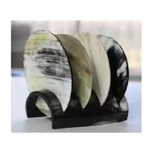 Handcrafted Organic Horn <b>Coasters</b> for Tea Lovers Timeless Buffalo Horn <b>Coaster</b> Set for Dining <b>Tables</b> Rustic Farmhouse Style Horn - Product Image 1