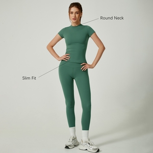 Offre Spéciale – Ensembles de Yoga et Tenues de Sport pour Femmes, Personnalisables avec Logo, Extensibles dans les Quatre Sens, Motif Écossais, 2 Pièces, Séchage Rapide, Respirants, pour Entraînement en Salle de Sport - Product Image 4