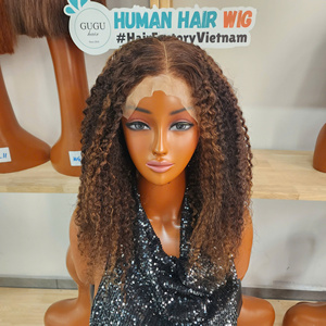 Perruques bouclées birmanes sans colle en cheveux humains, pré-épilées, pré-coupées, densité 250%, avec cordon de serrage, pour femmes noires, couleur naturelle, 24 pouces - Product Image 1
