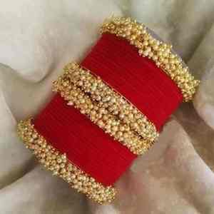 Ensemble de bracelets Chura islamiques tendance de qualité supérieure, plaqués or, bijoux traditionnels pour femmes - Product Image 2