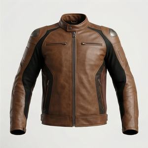 Veste de moto en cuir véritable pour homme de qualité supérieure, nouvelle arrivée, vestes de moto d'hiver, protections amovibles, personnalisables - Product Image 1