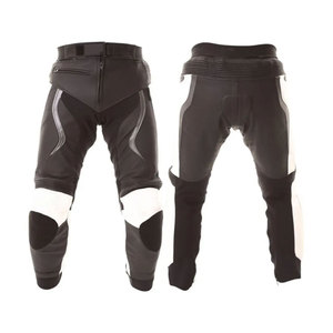 High Quality Fine Leather Cargo Pants <b>Men</b> Motorcycle Biker Trouser Cargo Racing Motorbike Pant High Quality - Product Image 5