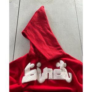 เสื้อฮู้ดดี้โอเวอร์ไซส์ผู้ชายแบบฟอกสีพร้อมโลโก้และซิปสั่งทำพิเศษ - Product Image 2
