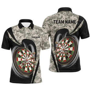 เสื้อโปโลพิมพ์ลายแบบซับลิเมชั่นสำหรับผู้ชาย  ผ้าโพลีเอสเตอร์ 100% - Product Image 1