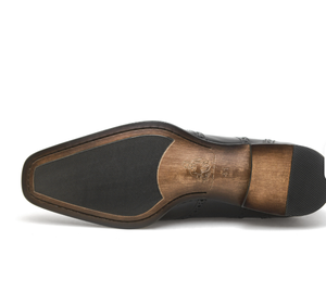 Zapatos Oxford de cuero genuino para hombre, con cordones, estilo Brogue, con punta de alas, formales, para negocios, bodas. - Product Image 5