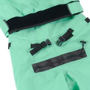 Men's Green Waterproof <b>Work</b> Coverall Polyester With <b>Black</b> Trim And Reinforced Knees For Outdoor Use - Product Image 5