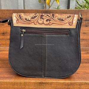 Bolso bandolera con solapa de cuero mecanizado a mano de diseñador de lujo para mujer, bolsos de hombro acolchados con entramado de diamantes de cuero genuino a la moda - Product Image 5