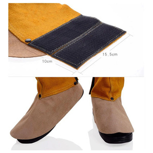 Couvre-chaussures de soudeur élégants en cuir de vachette pleine fleur, résistants à la chaleur et à l'usure, avec fonction anti-coupure pour la sécurité des soudeurs - Product Image 2