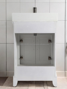 Mueble de Baño Moderno de Lujo de 24 Pulgadas con Espejo, Madera Sólida y Contrachapada, con Cajones de Cierre Suave, Lavabo Individual, Montado en el Suelo - Product Image 6