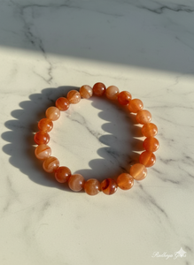 Handmade AAA Red Carnelian Round Bead Bracelet – Polished Gemstone Stretch Bracelet for <b>Men</b> & Women - Product Image 4