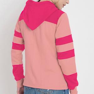 Sweat à capuche zippé décontracté en coton pour femme avec logo imprimé personnalisé sur le devant, tissu respirant et anti-boulochage - Product Image 5