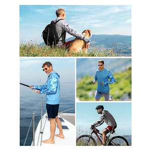 Haut de pêche performant pour homme avec protection solaire UPF 50+, manches longues, respirant, séchage rapide, léger, pour activités de plein air - Product Image 4