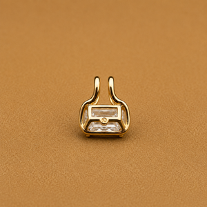 Pendentif solitaire en diamant de laboratoire taille brillant rond 2 carats, plaqué or 14K rhodié, pour fiançailles et soirées - Product Image 5