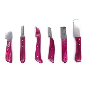 ชุดมีดตัดขนสุนัข ด้ามไม้ 6 ชิ้น ทำจากสแตนเลส ใช้ซ้ำได้ - Product Image 1
