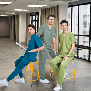 เสื้อโค้ทสำหรับแพทย์เสื้อโค้ทสำหรับโรงพยาบาลเสื้อสครับดีไซน์แบบกำหนดเองชุดสีสันสดใสสไตล์โรงพยาบาล - Product Image 1