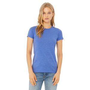 T-shirt unisexe à col en V, coupe ajustée, séchage rapide et respirant, en coton peigné 100% Airlume filé en anneau 32 simple, 4,2 oz, couleur Aqua, avec bandes d'épaule - Product Image 4