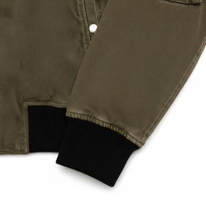 Veste universitaire personnalisée de haute qualité avec logo sur le devant, col montant, coupe-vent d'hiver respirant en polyester/coton pour homme - Product Image 4