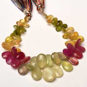 Cuentas de Jaspe Verde Azulado Natural, Corte Brillante, Piedras Preciosas Sueltas con Efecto de Cambio de Color, 100 Gramos para Fabricación de Joyería, Venta al Por Mayor - Product Image 3