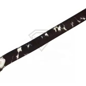 Ceinture en cuir véritable de vachette à poils, style western, avec fourrure tachetée, pour hommes et femmes, accessoire de mode de haute qualité - Product Image 4
