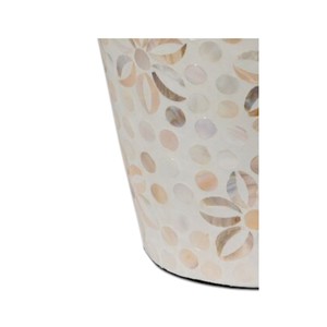 Oval Mother of Pearl Vase Artisan Shell Craft <b>Decorative</b> Centerpiece - Product Image 4
