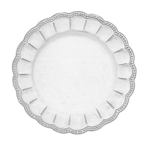 Indian Style <b>Black</b> Round Stainless Steel Dinner Plates <b>Serving</b> <b>Tray</b> Food Grade Dessert Dish Metal Tableware - Product Image 4