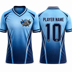 Camiseta de Fútbol de Alta Calidad, Tejido de Malla de Poliéster, Antibacteriana, Absorbe la Humedad, Secado Rápido, Rendimiento Atlético, de Fábrica - Product Image 1
