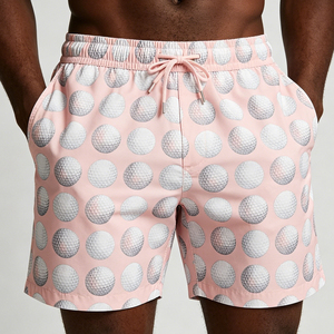 Shorts Bermuda en Coton Bleu Clair Uni pour Homme, Taille Élastique, Décontracté, Respirant, Tissu Tissé Taille Mi-Haute - Product Image 6