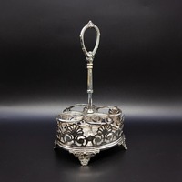 Plateau de Luxe Designer en Argent pour Épices et Assaisonnements – Vaisselle Premium pour un Service et une Table Élégants, Origine Inde