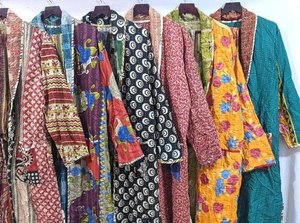 Al por mayor: Batas Kimono Boho de Algodón Acolchado Kantha Hechas a Mano - Product Image 4