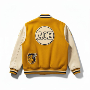 Custom Front Logo Breathable Men's Varsity <b>Jacket</b> with Finished Processing OEM Blank Solid Pattern - Product Image 6