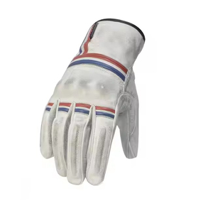 Gants d'été confortables en cuir perforé pour moto et course automobile – Gants de motard tendance avec trous respirants - Product Image 4