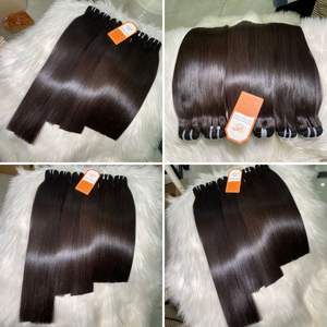 Cheveux raides en os de bonne qualité Extensions de vrais cheveux humains soyeux très miroirs de donateurs vietnamiens - Product Image 5