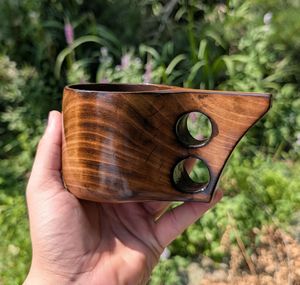 Taza de Camping de Madera, Diseño de Lujo Hecho a Mano, Ecológica, para Adultos, Uso en Exteriores y Fiestas - Product Image 5