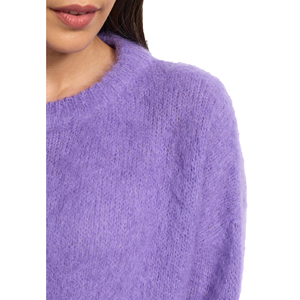 Sweat-shirt en mohair pour femme, pull personnalisé de luxe, col rond, doux, chaud, tricoté, décontracté, streetwear, mode hiver - Product Image 5