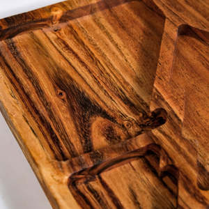 Wood Serving <b>Platter</b> With Christmas Tree Design Multi Compartment For Cookies Candies Party Snacks - Product Image 5