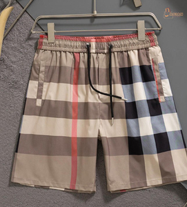 Pantalones Cortos de Lona 100% Algodón de Alta Calidad para Hombre, Diseño de Moda Playa Color Caqui, Estilo Vintage con Cintura Alta - Product Image 1