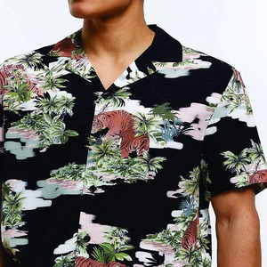 Camisas Hawaianas Personalizadas OEM/ODM para Hombre, 100% Algodón, Manga Corta, Transpirables, con Protección UV - Product Image 5