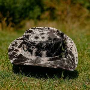 Sombrero de copa Steampunk unisex hecho a mano con cuero de vaca con pelo, diseño y logotipo personalizados al estilo Western, de fabricantes profesionales. - Product Image 3