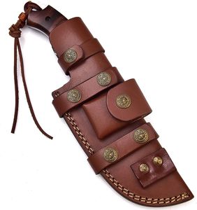 Cuchillo de acero de Damasco con hoja recta tipo Drop Point, mango de madera hecho a mano, para camping, supervivencia, caza, OEM personalizable, Pasha - Product Image 3