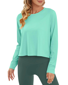 <b>Crop</b> <b>Top</b> sweatshirts Wholesale Crew Neck Custom Winter Streetwear Fleece Gym Fitness Eco-Friendly Sweatshirts Custom Logo - Product Image 3