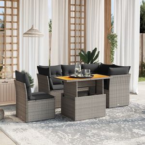 Ensemble de canapés de jardin gris foncé avec coussins pour l'aménagement extérieur - Product Image 1