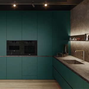 Gabinetes de Cocina Modulares de PVC con Acabado Brillante, Diseño Europeo Personalizado JY Project, Estructura de MDF, Juego de Mármol, Garantía de 5 Años - Product Image 2