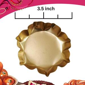 <b>Golden</b> Lotus Urli Bowl Decorative for Floating Candles Home Decor Festive Crafts Diwali and <b>Wedding</b> <b>Decoration</b> - Product Image 4