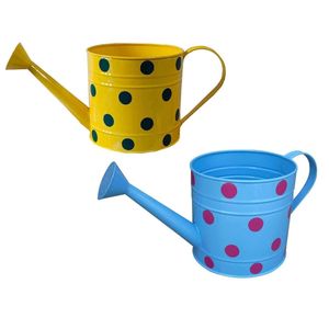 Wholesale Decorative <b>Metal</b> Watering Can Colorful Polka Dot Garden Pot Iron Water Jug Outdoor Indoor Plant Watering <b>Tool</b> Supplier - Product Image 1