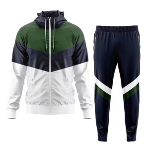 Conjunto Deportivo para Hombre 2026, con Bloques de Color, Sudadera con Capucha y Cierre de Cremallera, Pantalones Deportivos, Material de Poliéster de Secado Rápido para Otoño - Product Image 5