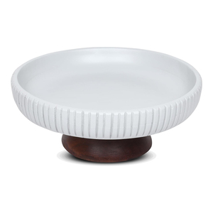 Natural <b>Mango</b> <b>Wood</b> Large <b>Bowl</b> Decorative Pedestal Stand <b>Bowl</b> Kitchen Countertop <b>Bowl</b> Tabletop Dining Table Fruit Decor Stand - Product Image 5