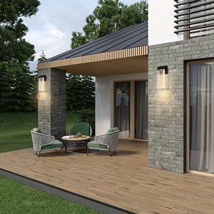 Set di 2 Lampade da Parete LED per Esterni Resistenti alle Intemperie, Cristallo a Bolle, 12W per Lampada con Sensore di Luce - Product Image 4